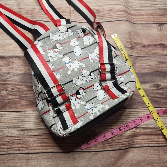 Disney Parks Loungefly Backpack 101 Dalmatians Gray Stripe - Picture 5 of 8